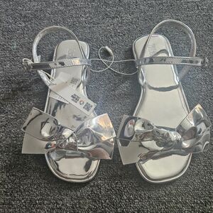 Zara silver mirrored sandals